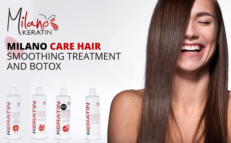 Milano Care Keratin Hair Smoothing Treatment - Professional Salon System with Clarifying Shampoo, Dolce 4 fl oz - Image 5